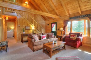 Télévision, cheminée, lecteur de DVD