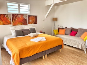 1 chambre, fer et planche Ă repasser, Wi-Fi, draps fournis