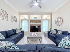 Smart TV, video games, ping pong, printers