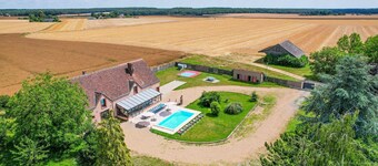 So Villa Chalonie (28) - Heated pool - Foot - 2h Paris - 30p.