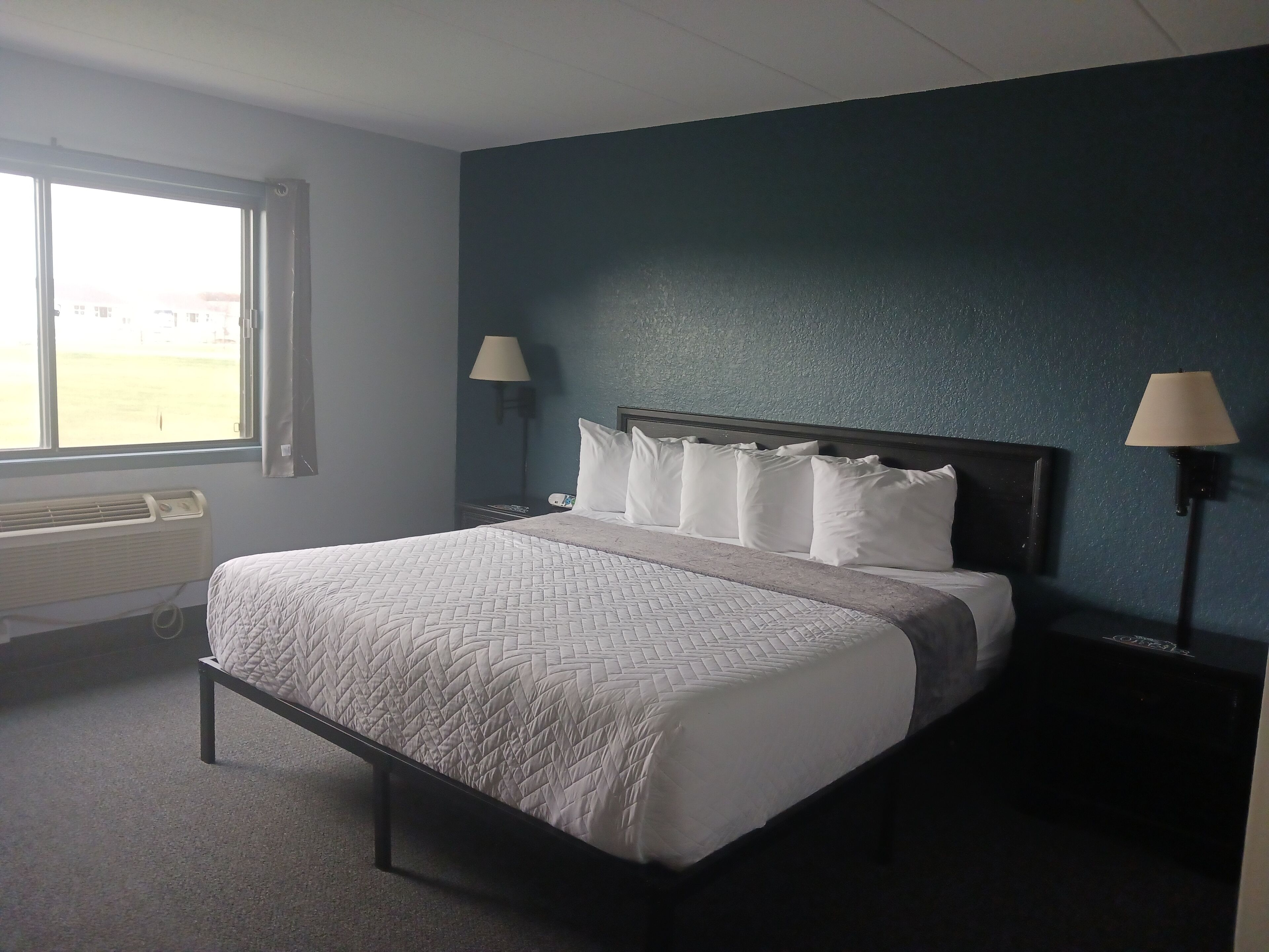 Habitación estándar, 1 cama King size | Ropa de cama de alta calidad, escritorio y cortinas blackout 