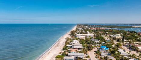 On the beach, beach towels
