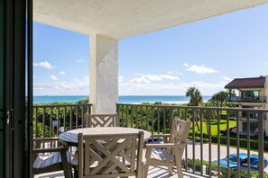 Outdoor dining - Double Balcony Corner Unit Cape Winds 309 with Ocean Views! (Cape Canaveral)