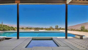 Outdoor pool, a heated pool