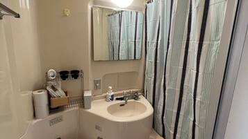 Hair dryer, towels
