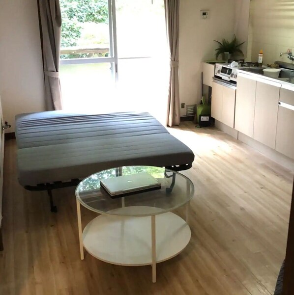 1 bedroom, iron/ironing board, bed sheets