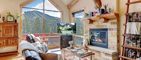 Smart TV, chimenea, Netflix y Hulu