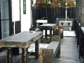 Outdoor dining - The openair bath comes with a vat bath and an ind / Aso-gun Kumamoto (Aso-gun)