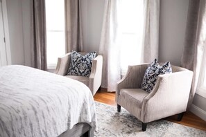 4 bedrooms, iron/ironing board, travel cot, WiFi