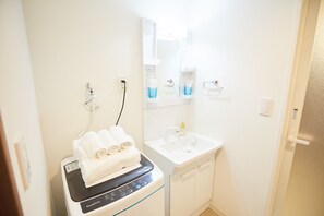 Hair dryer, towels