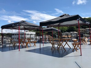 屋外ダイニングエリア