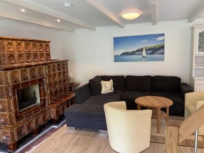 TV, fireplace - Vacation home - Rügen-Fewo 233 Groß Zicker (Mönchgut)