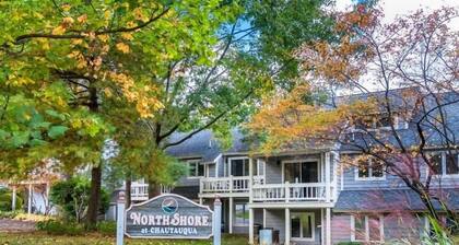 This is a timeshare condominium complex located on the northern end of Chautauqua Institution at 20 Elm Lane.