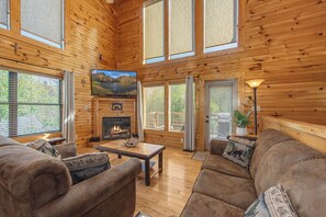 TV, fireplace, video games