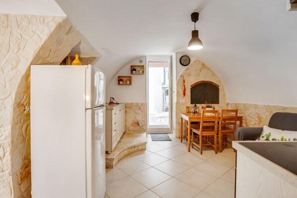 Apartment | Living area | 30-inch Smart TV with digital channels, TV - La Chicca Historic Center Beautiful Flat (Monopoli)