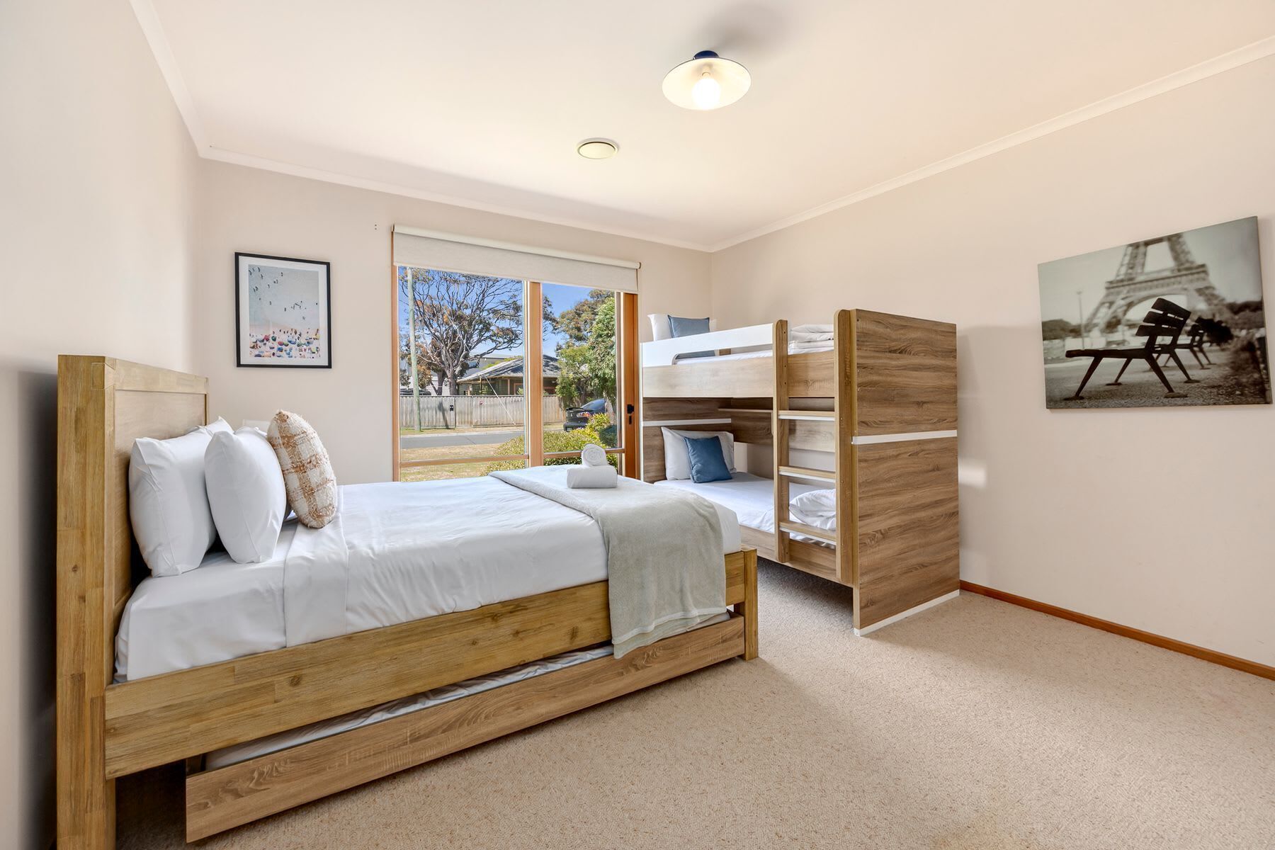 3 bedrooms, iron/ironing board, travel cot, WiFi