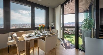 Panorama suite with a view over the imperial city of Vienna
