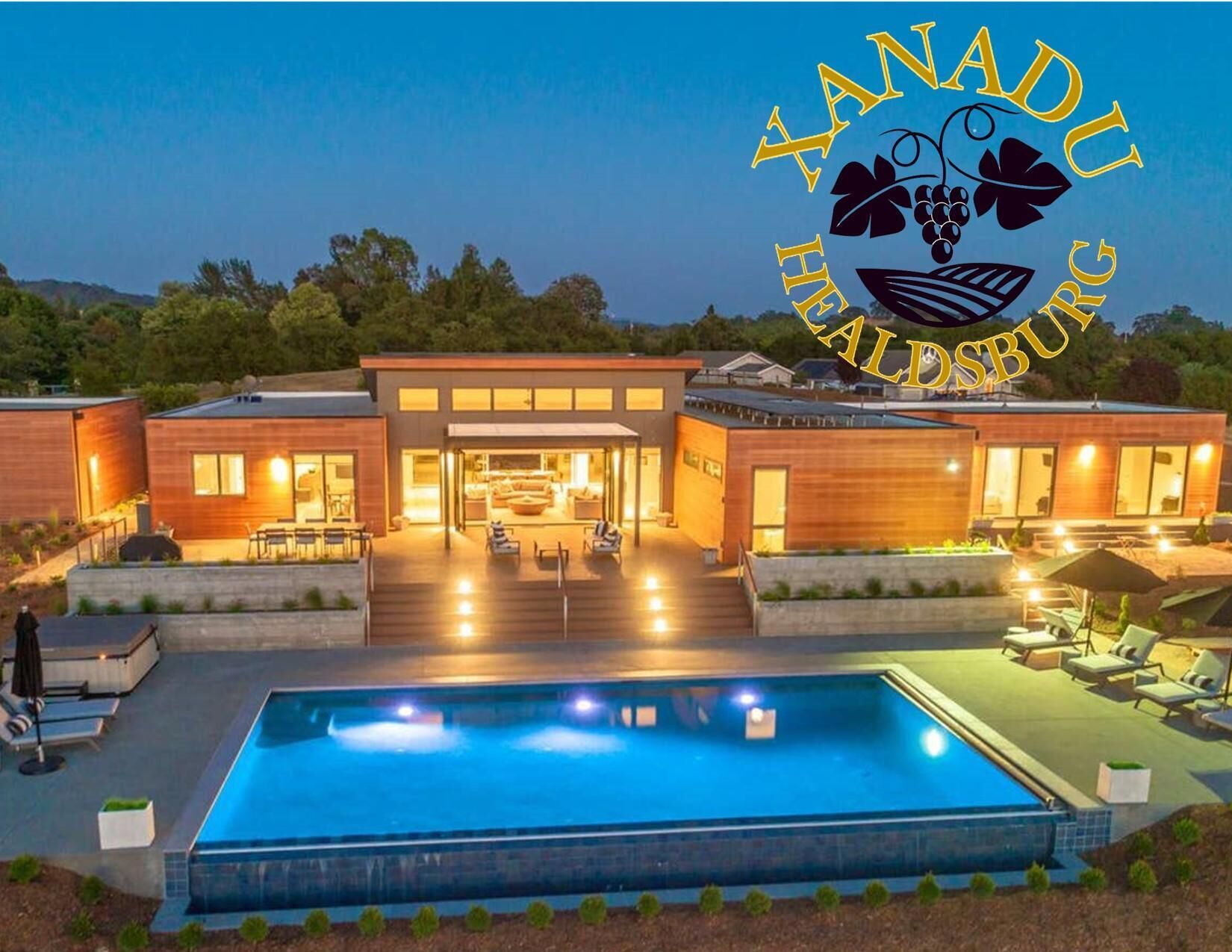 Xanadu Healdsburg- Luxury Blu Home In the Heart of Sonoma County Wine Country