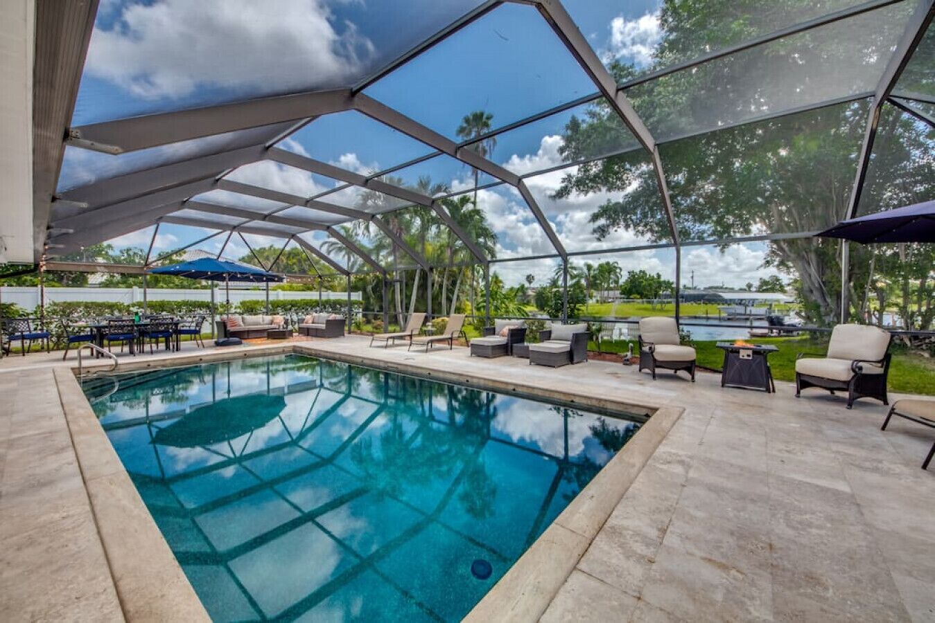 A heated pool