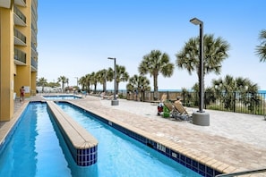A heated pool