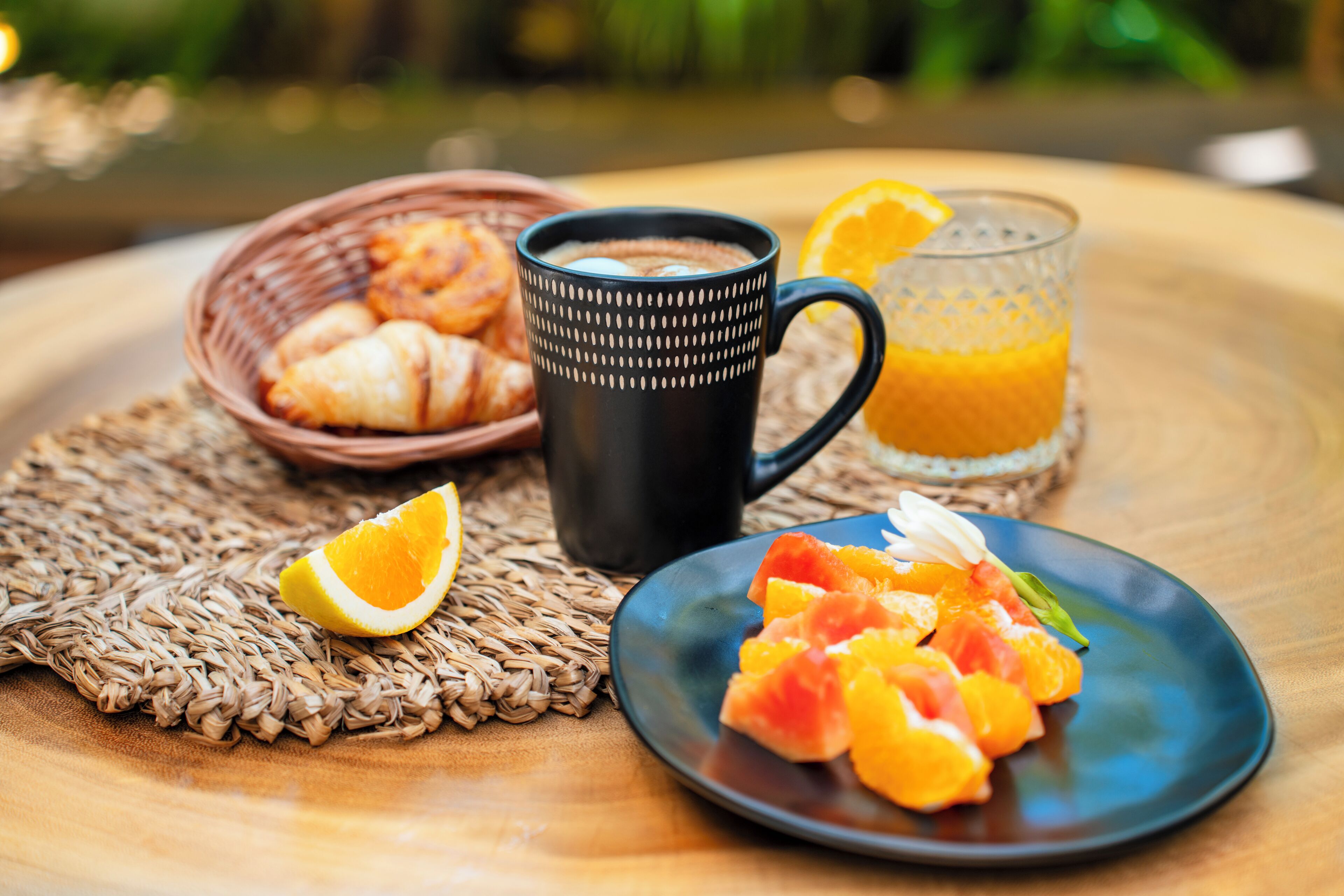 daily buffet breakfast (xpf 3500 per person)