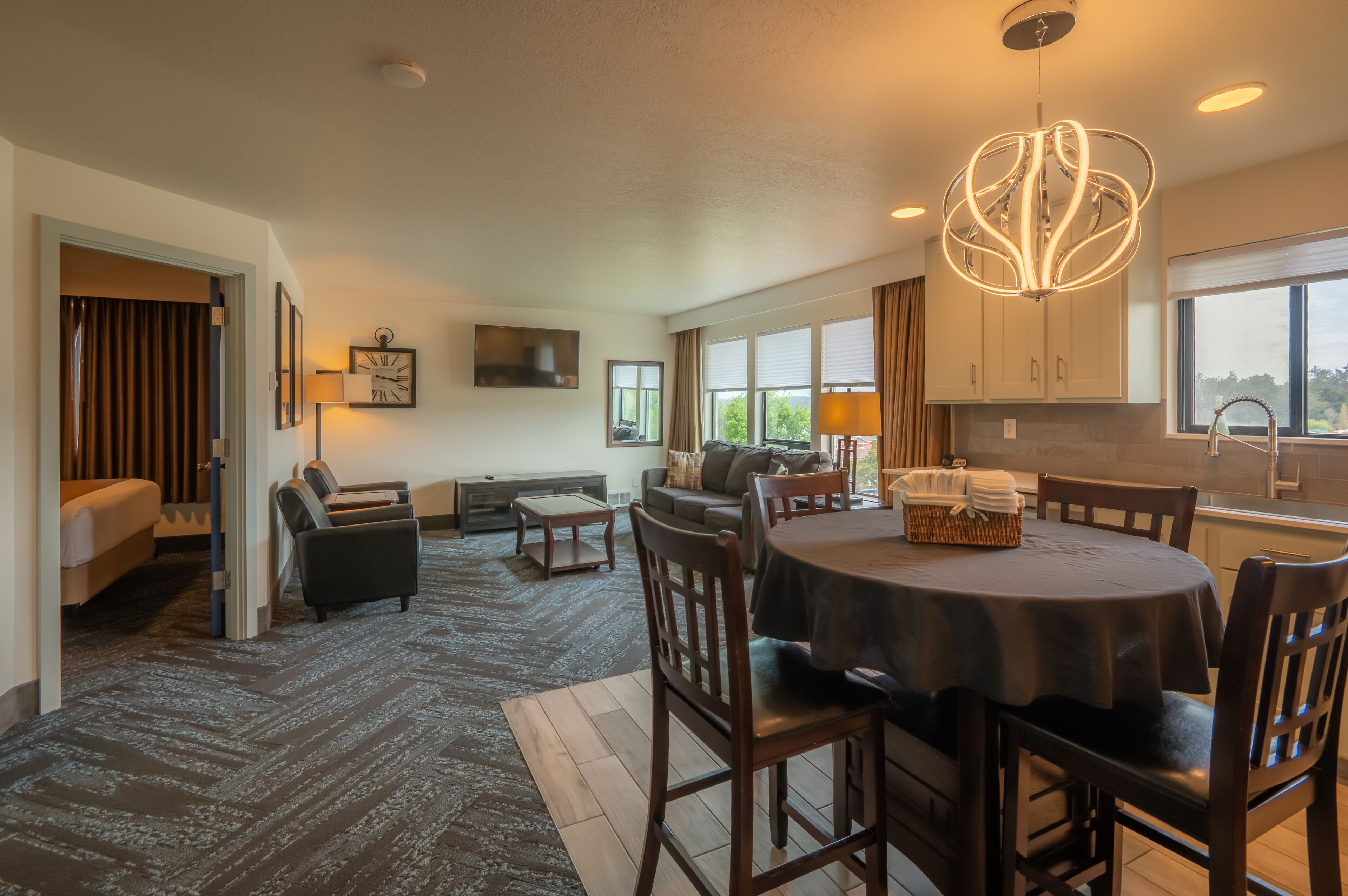 Superior Suite, Multiple Beds (44 - 2 Bedroom Suite - Non-Pet) | Living area | 50-inch flat-screen TV with cable channels, TV, iPod dock