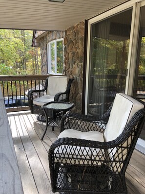 Property grounds - Fire Pit, Babbling Brook, Poker & Foosball at this 3br+ home (Lakeville)