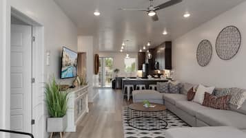 TV, video game console, table football