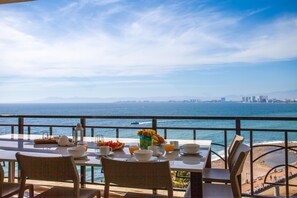 Outdoor dining - Oceanview Molino de Agua 701 Beach House Condo 3BD Condo for rent in Los Muertos (Puerto Vallarta)