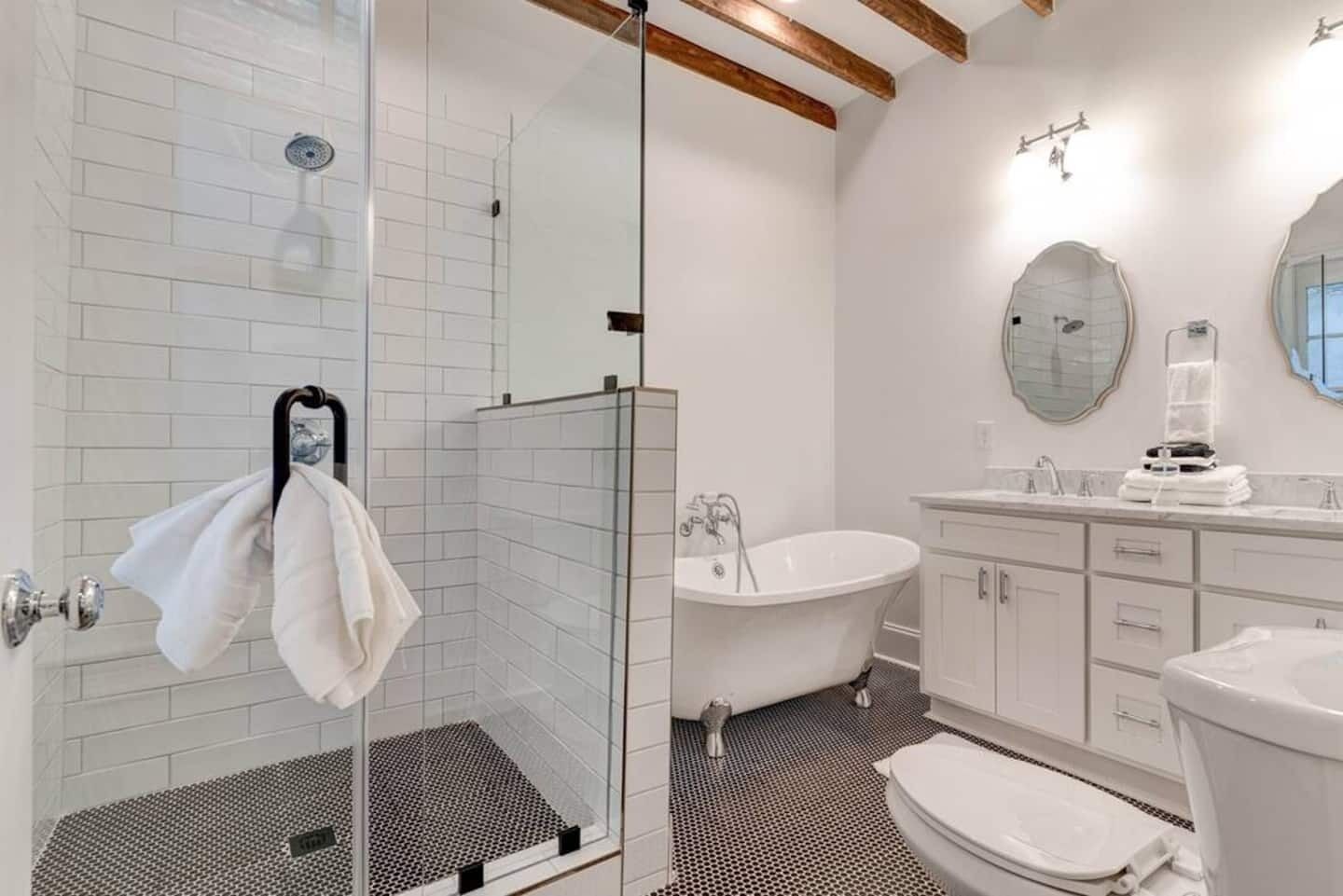 Hair dryer, towels