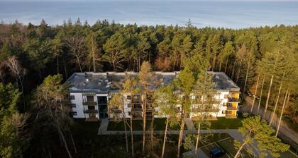 Grunwaldzka 6B Pobierowo | Helles Studio am Strand | Balkon
