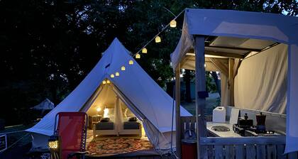 Hazel Belle Tent @Finders Keepers France. Adults only retreat. 13 acres and lake