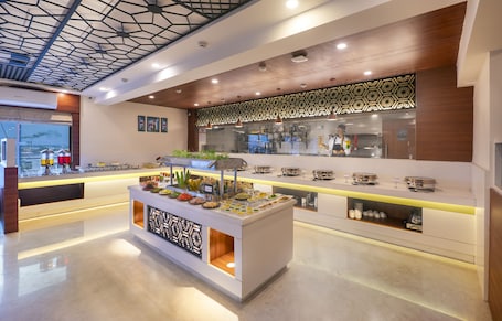 Daily buffet breakfast for a fee. Lords Eco Inn Rajkot Shapar
