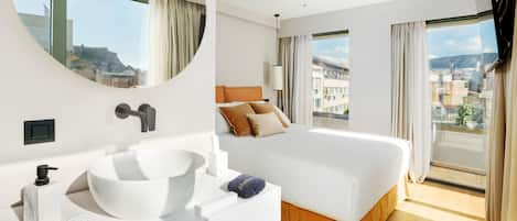 Acropolis Loft with Terrace (Hotel) | Egyptian cotton sheets, premium bedding, free minibar items