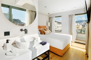 Acropolis Loft with Terrace (Hotel) | Egyptian cotton sheets, premium bedding, pillowtop beds