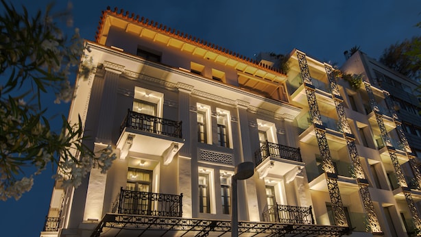 A multi-story building with balconies and a decorative facade. - The Residence Aiolou Hotel & Spa (Athens)