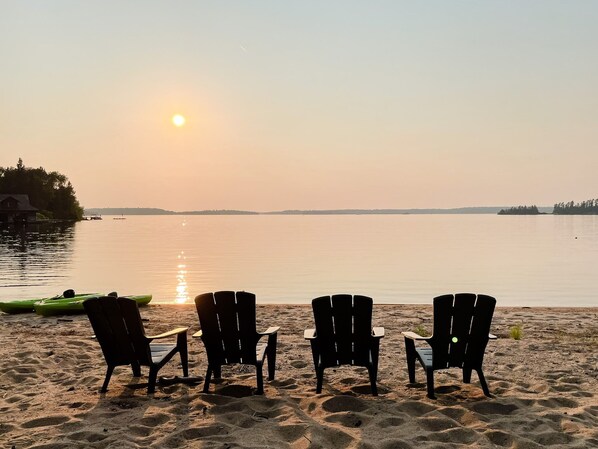 On the beach - Bowerbird Beach Camp Cabin #2 (Sioux Narrows-Nestor Falls)
