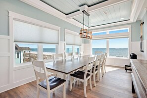 Dining - Once Upon a Tide: Modern Oceanfront Home with Dreamy Views, Pool & Hot Tub (Oak Island)