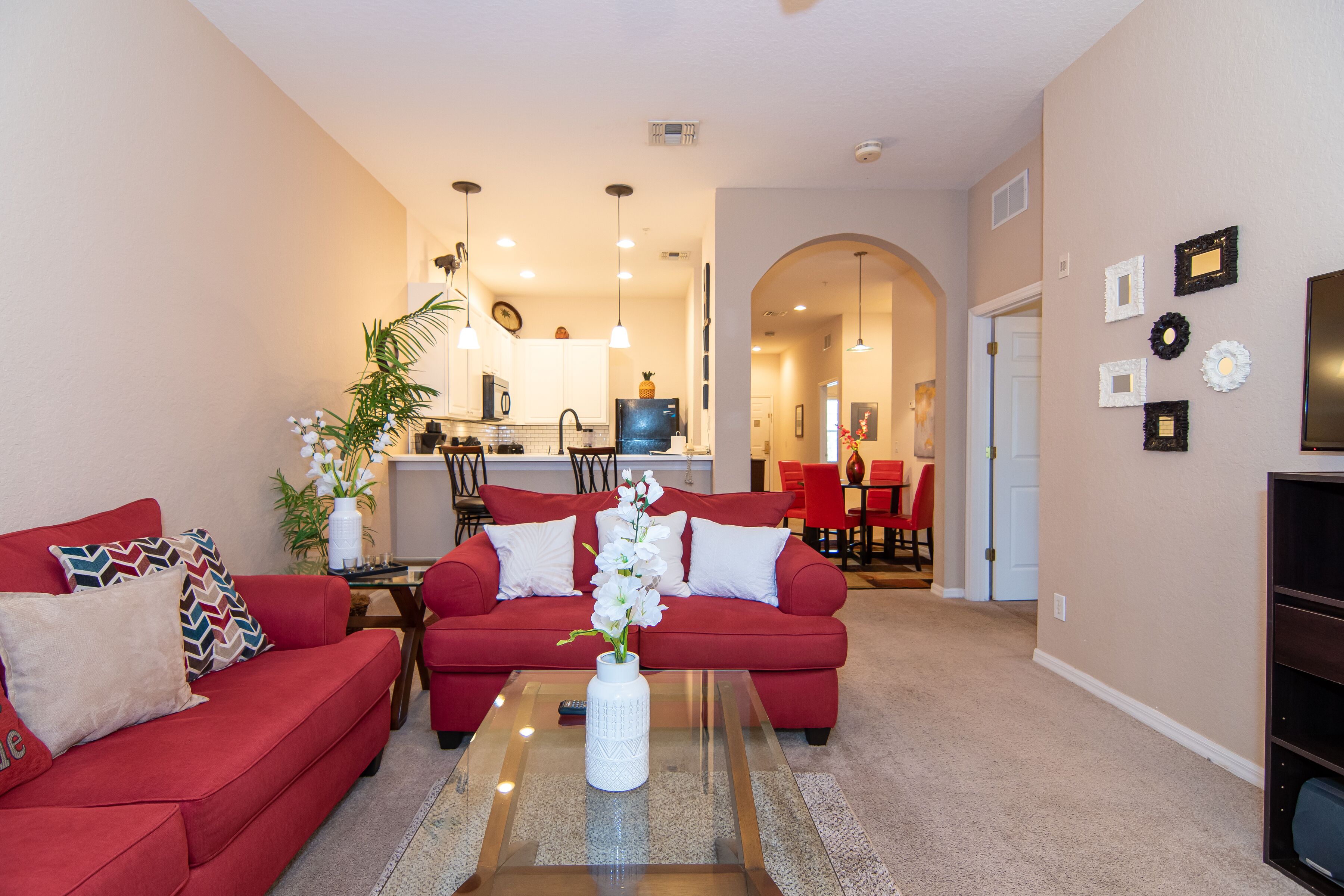 Smart TV, DVD player, table tennis, music library