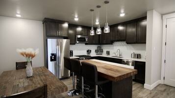 Luxury Condo | Private kitchen | Full-size fridge, oven, dishwasher, toaster