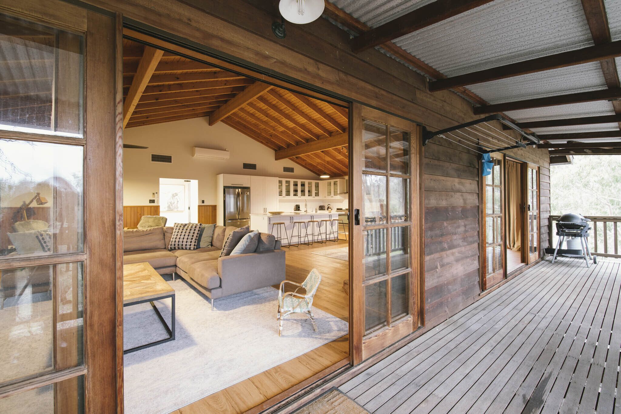 Smart TV, fireplace, DVD player, books