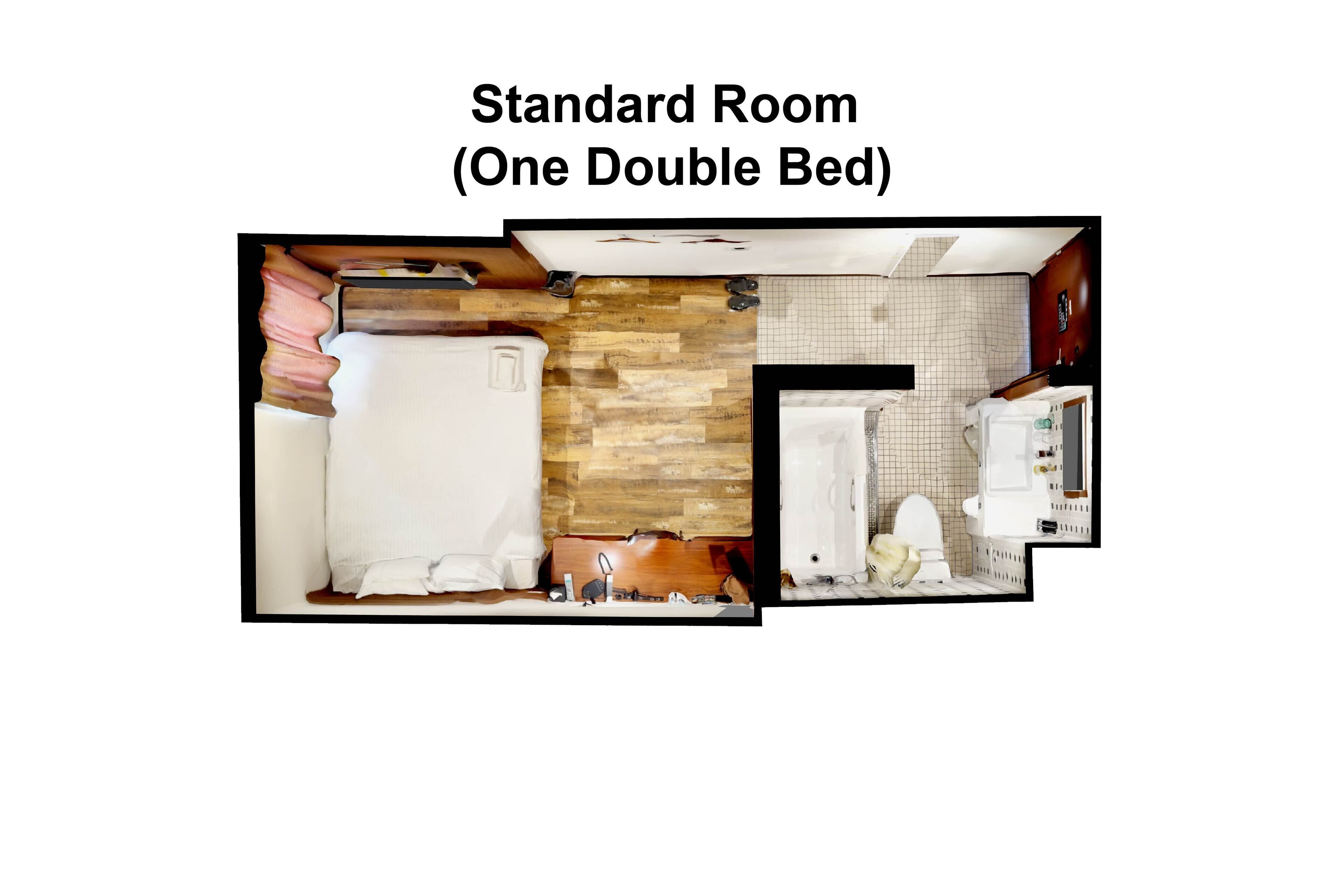 standard double room, 1 double bed, non smoking | 1 bedroom, in-room safe, desk, blackout curtains