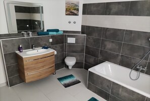 Towels, soap, toilet paper