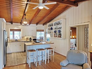 Fridge, microwave, oven, stovetop - 2 Homes in 1! 2 Kitchens, 2 Porches, Canal Dock, Dog Friendly, Game Room, Grill (Pawleys Island)