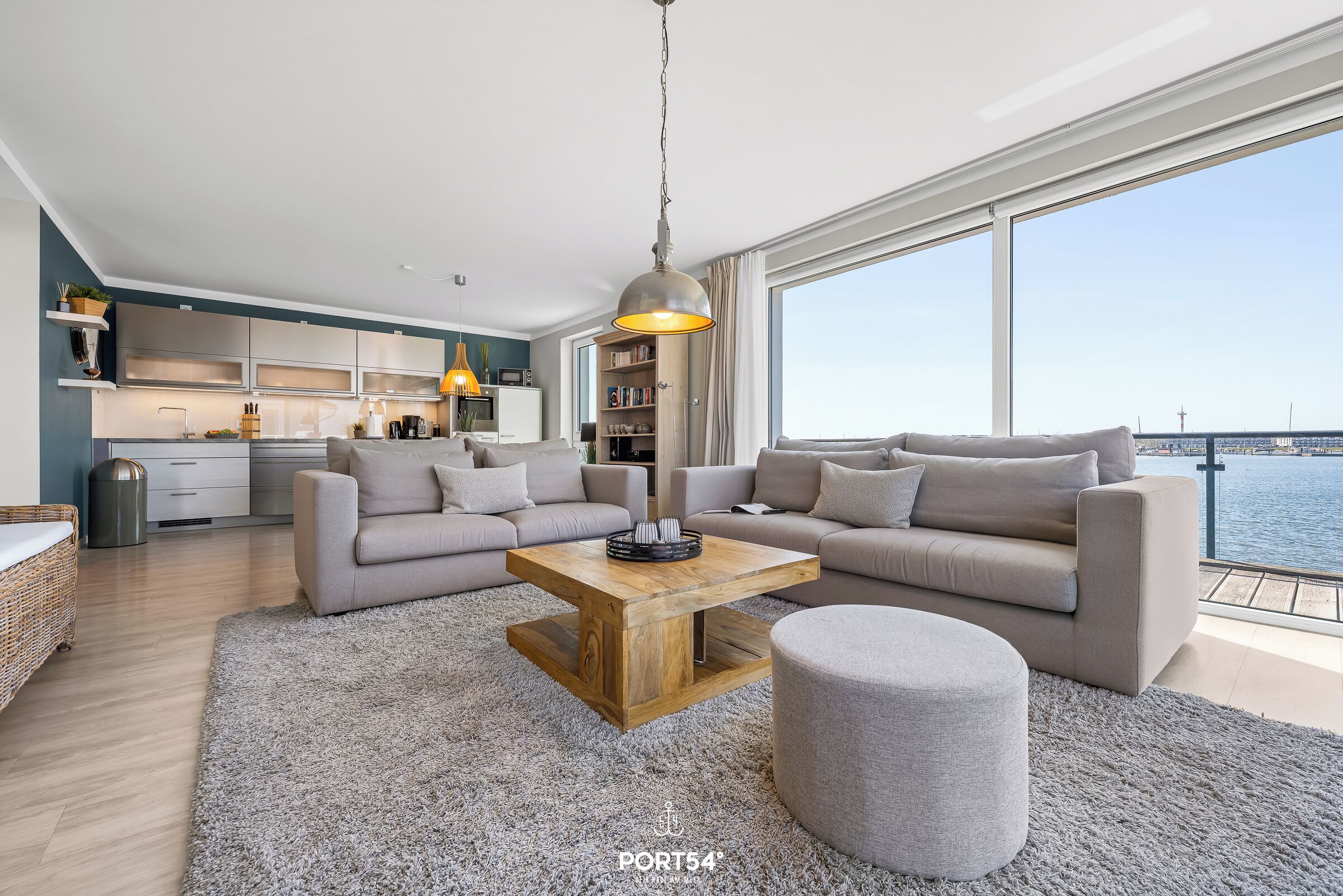 TV, books, video library, stereo