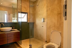 Bathtub, hair dryer, towels, soap