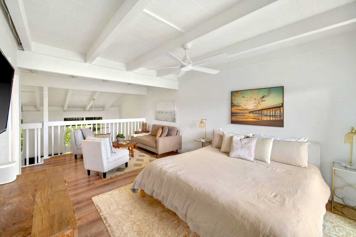 2 bedrooms, desk, iron/ironing board, travel crib