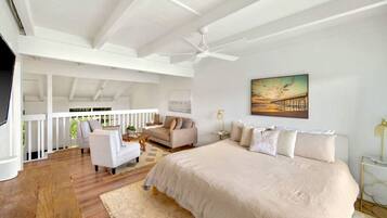 2 bedrooms, desk, iron/ironing board, travel crib