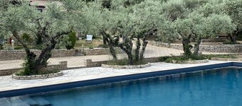 House with pool access, independent garden and terrace, fireplace. Luminous