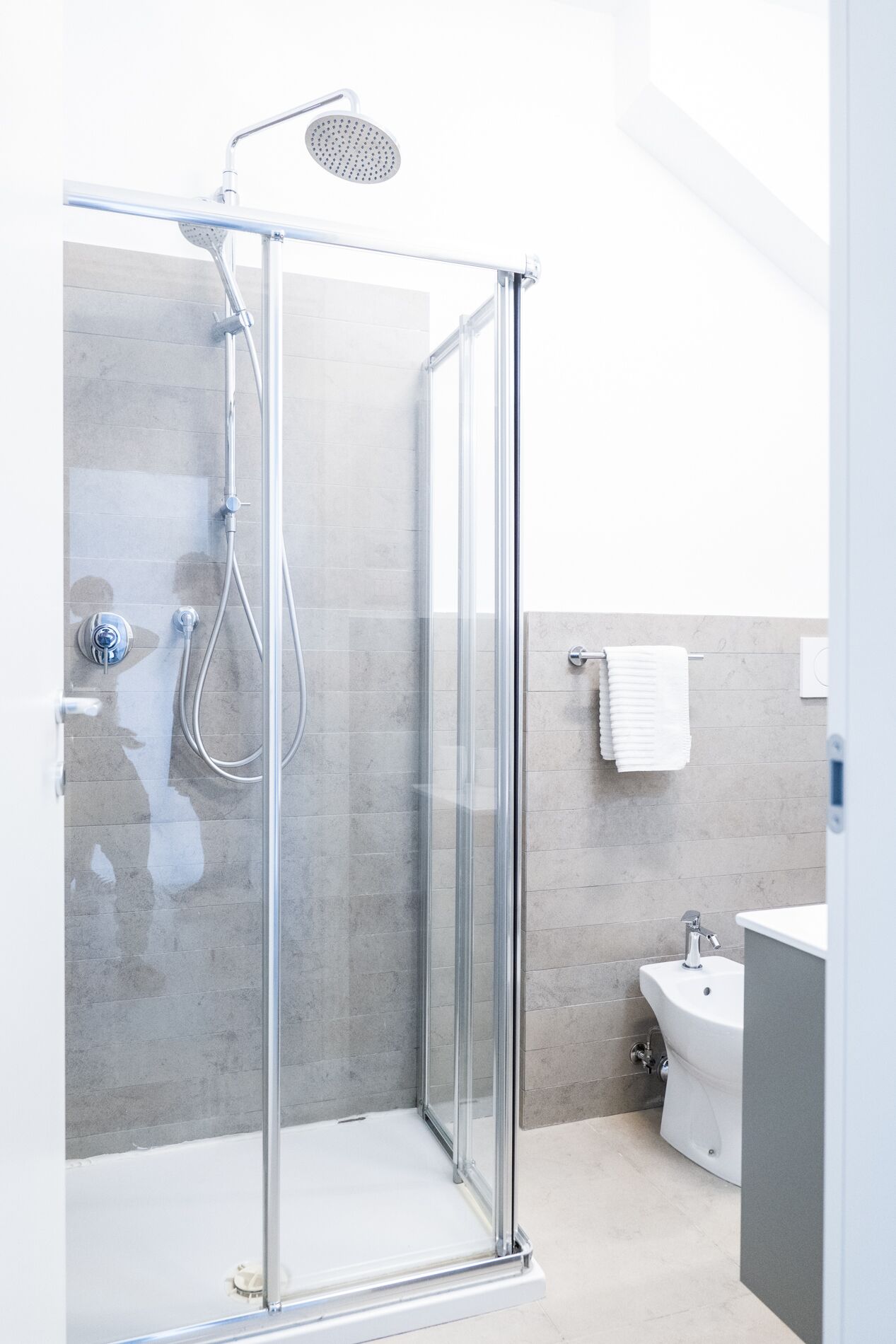 Bruser, hårtørrer, bidet, håndklæder